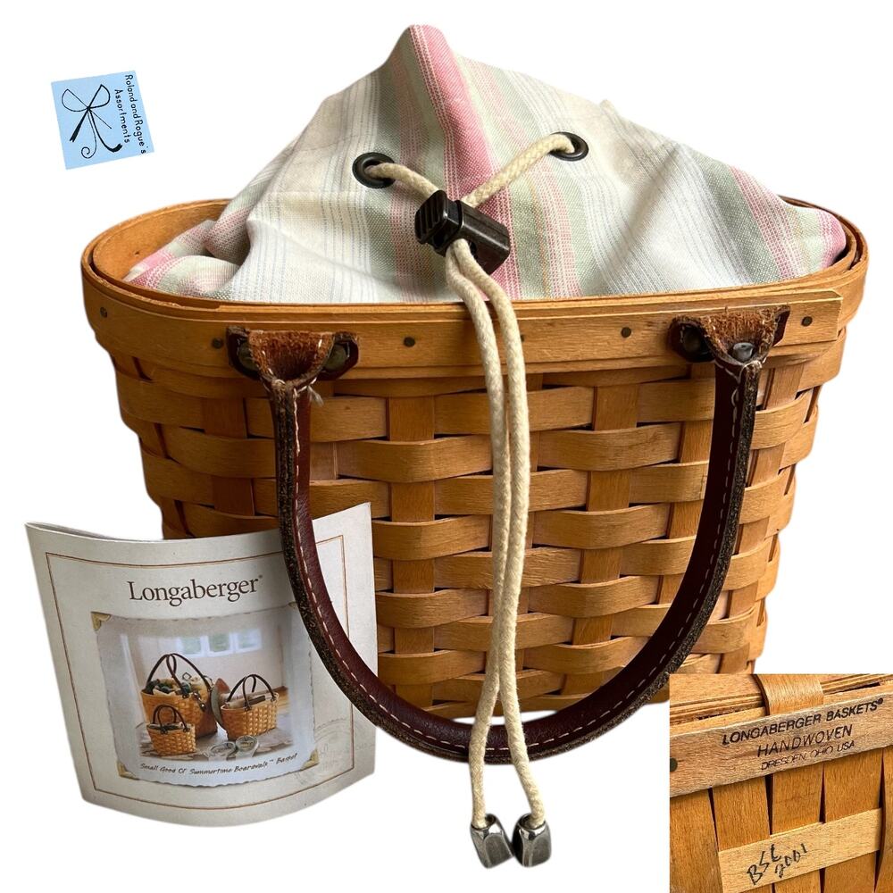 Longaberger Small Good Ol' Summertime Boardwalk Basket 2001 Purse